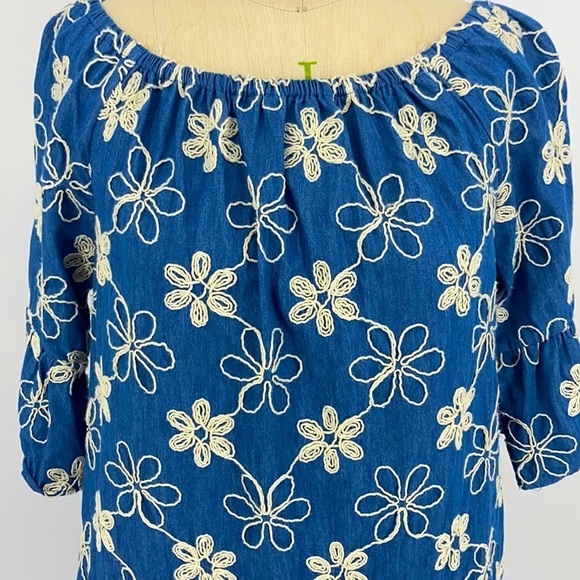 Floral Boho embroidered Ruffle tail dress By Label by five twelve NEW - Picture 3 of 10